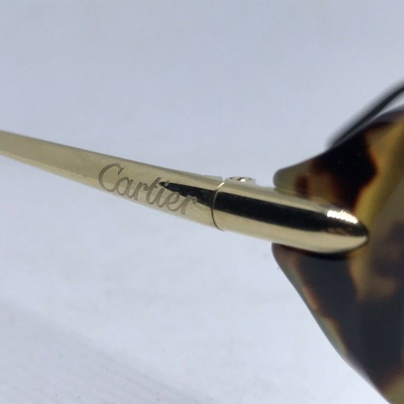 Cartier Glasses Sunglasses Santos Gold Vintage Frames - Picture 6 of 10